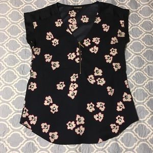 Express Silky Zip Blouse